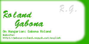 roland gabona business card